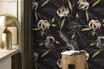 Elegant Floral Illustration Wallpaper - D200 - WallTrend