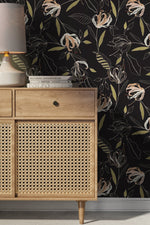 Elegant Floral Illustration Wallpaper - D200 - WallTrend