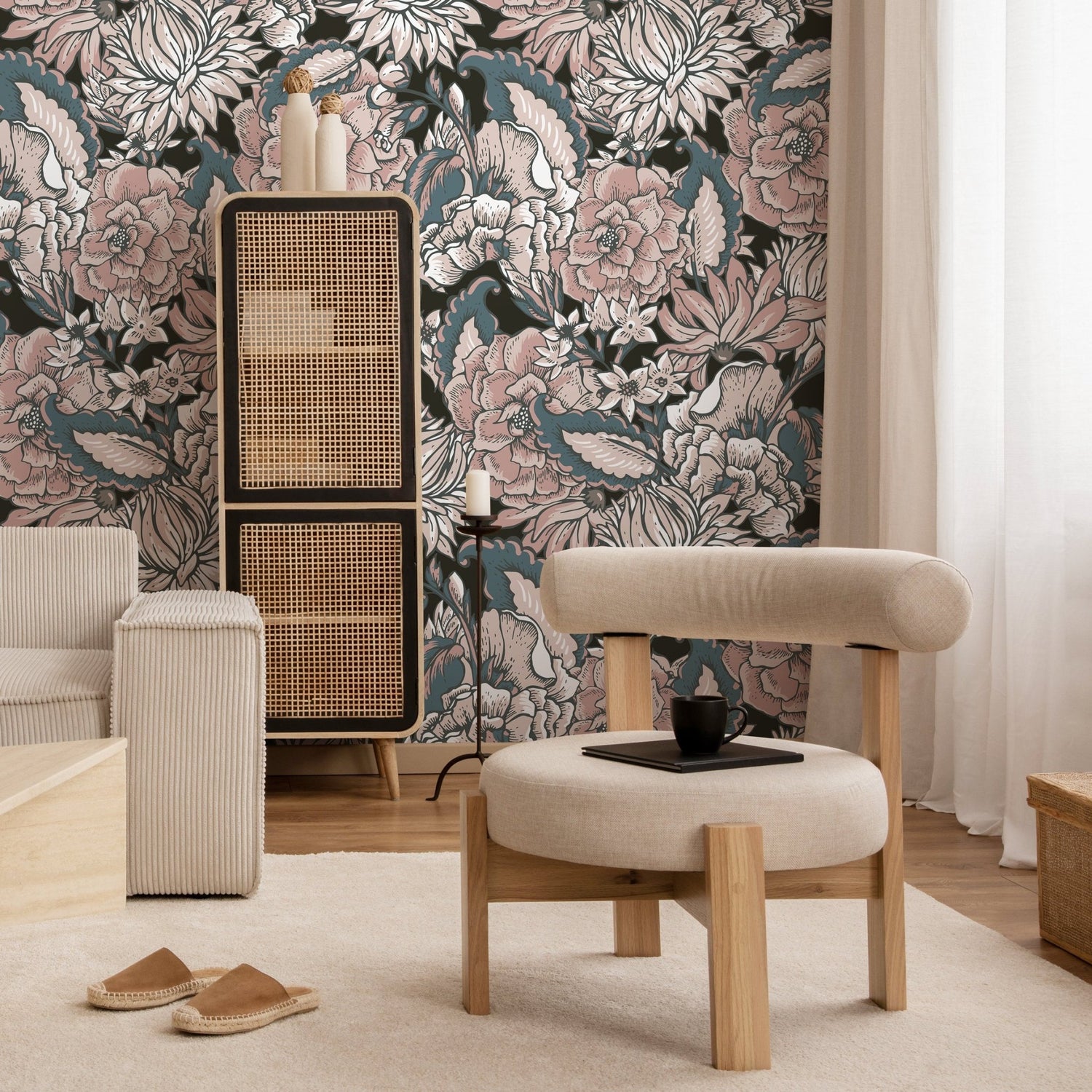 Elegant Floral Impressions Wallpaper - B164 - WallTrend