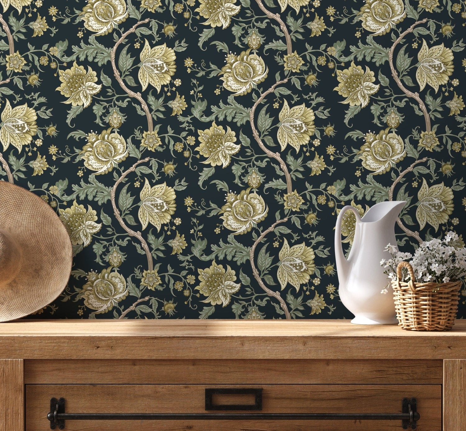 Elegant Floral Impressions Wallpaper - D128 - WallTrend