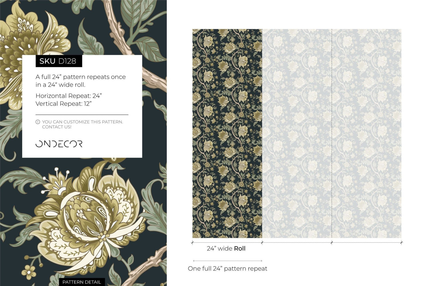 Elegant Floral Impressions Wallpaper - D128 - WallTrend