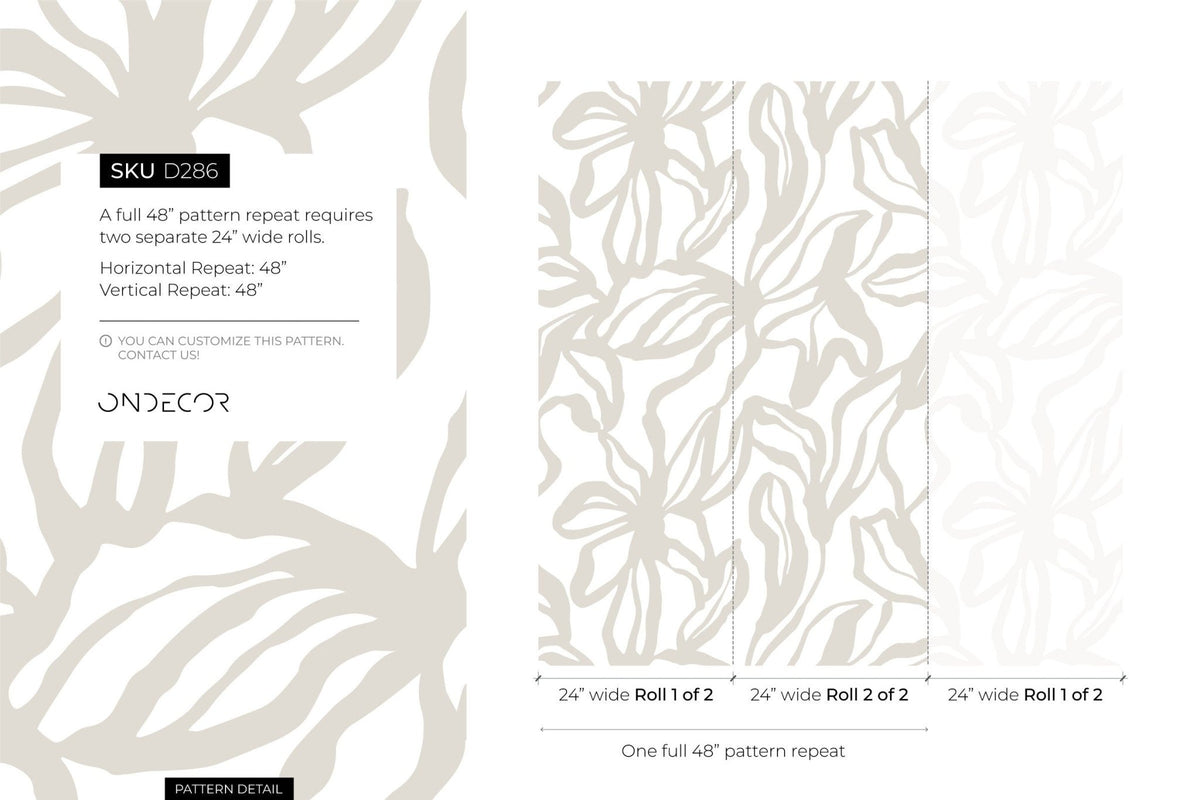 Elegant Floral Impressions Wallpaper - D286 - WallTrend