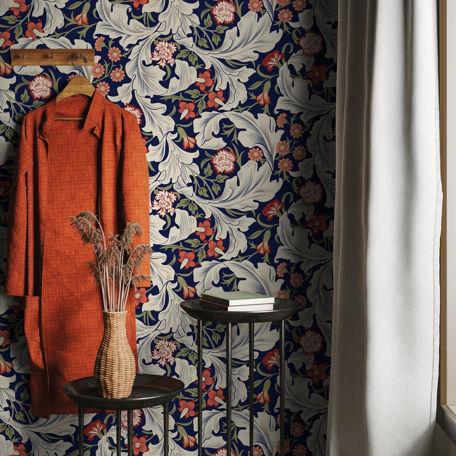 Elegant Floral Motif Wallpaper - C995 - WallTrend