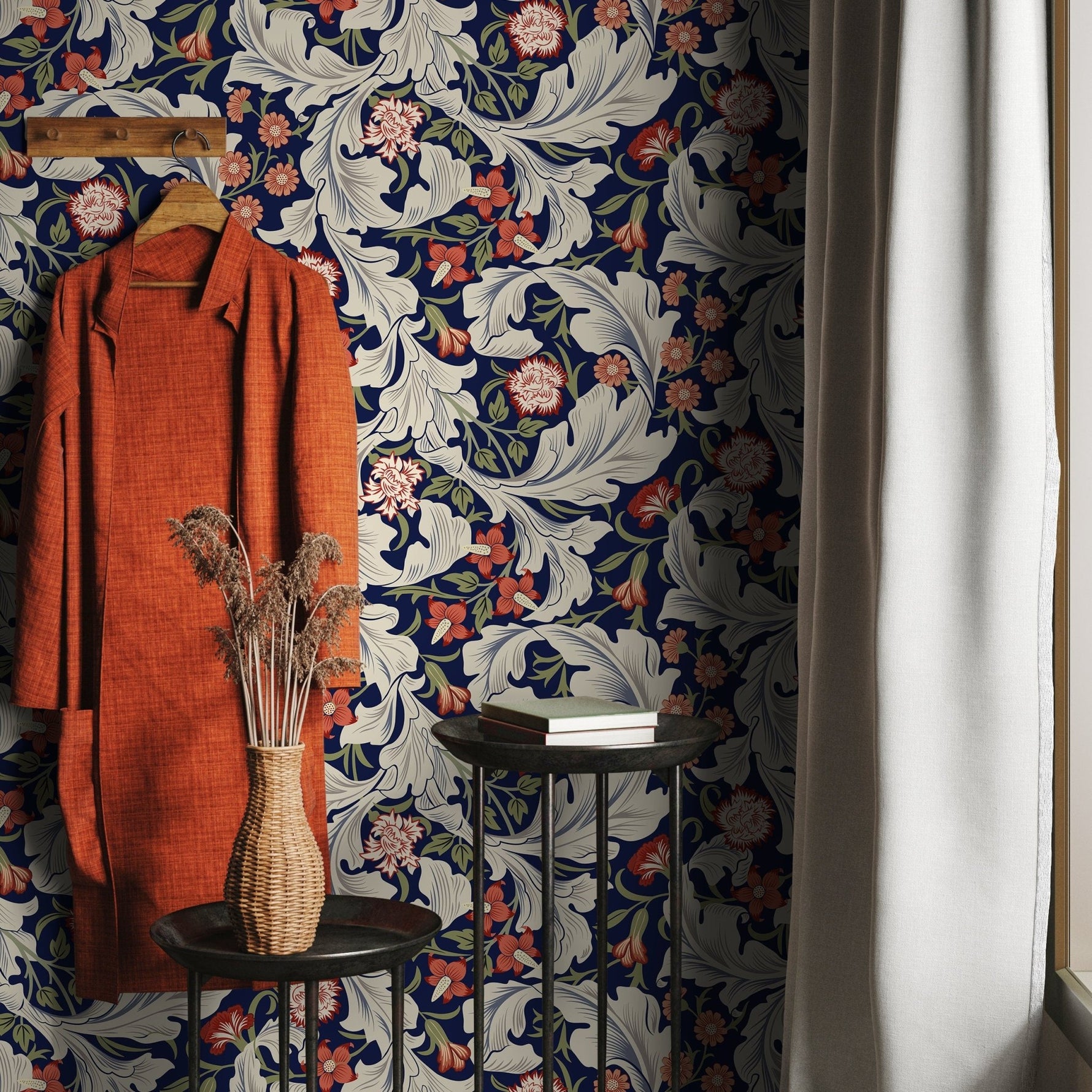 Elegant Floral Motif Wallpaper - C995 - WallTrend