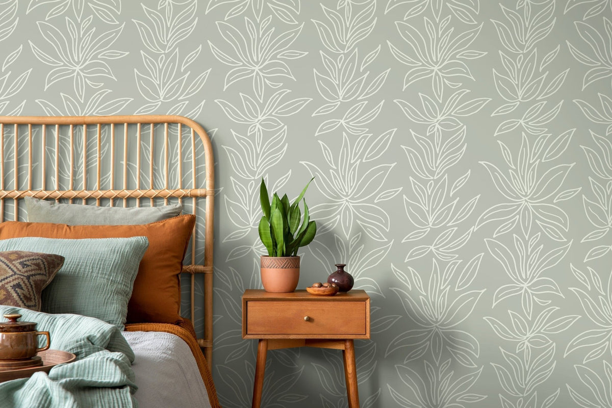 Elegant Floral Motifs Wallpaper - D329 - WallTrend