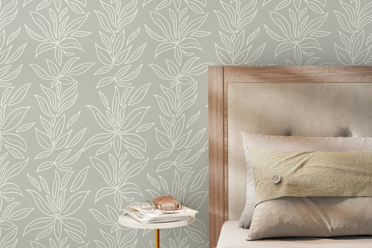 Elegant Floral Motifs Wallpaper - D329 - WallTrend