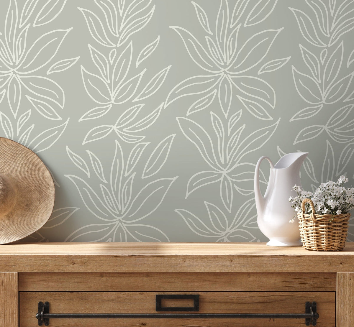 Elegant Floral Motifs Wallpaper - D329 - WallTrend