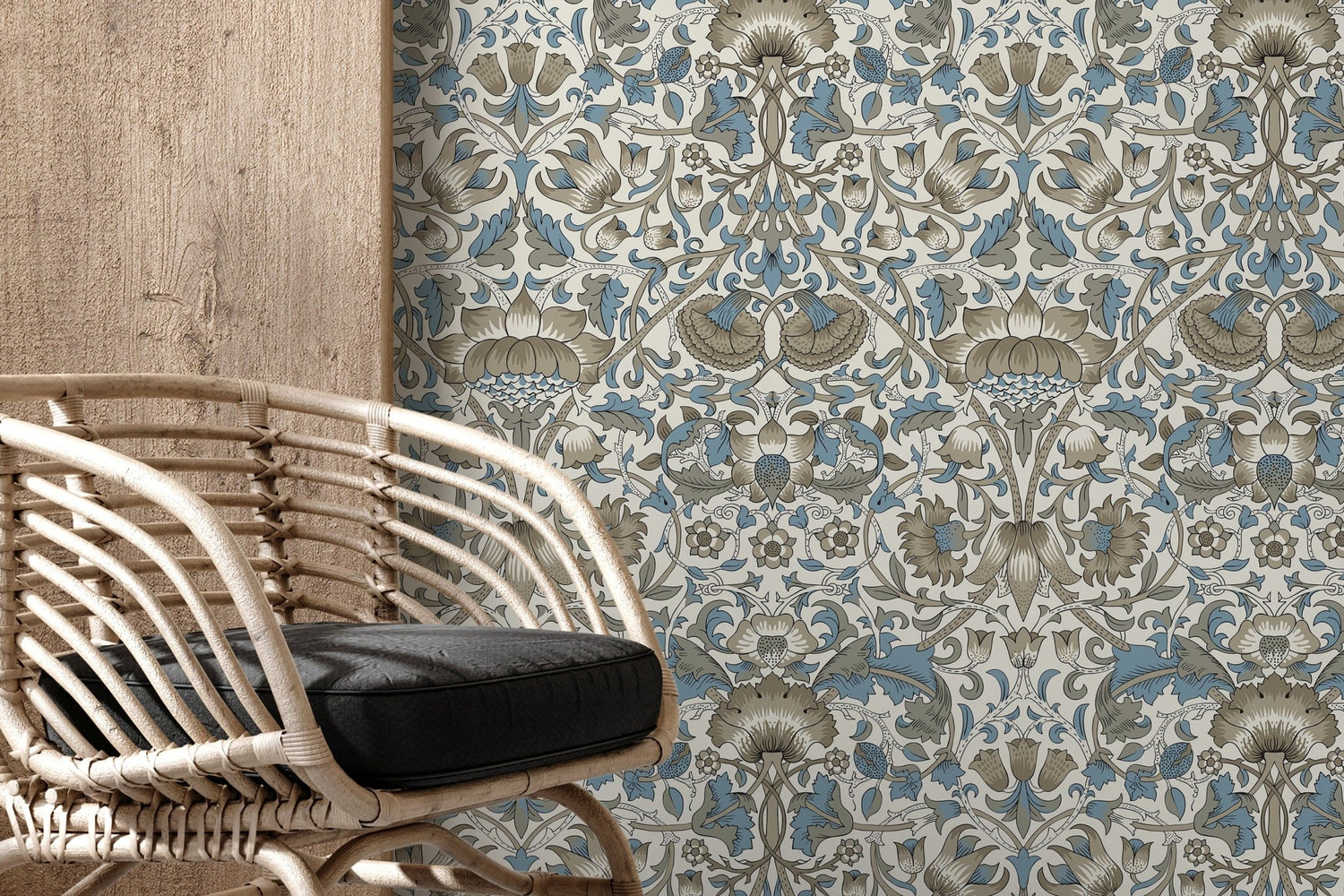 Elegant Floral Ornament Wallpaper - D523 - WallTrend