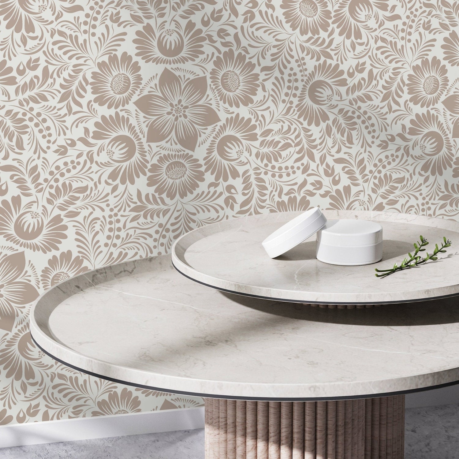 Elegant Floral Pattern Wallpaper - D069 - WallTrend