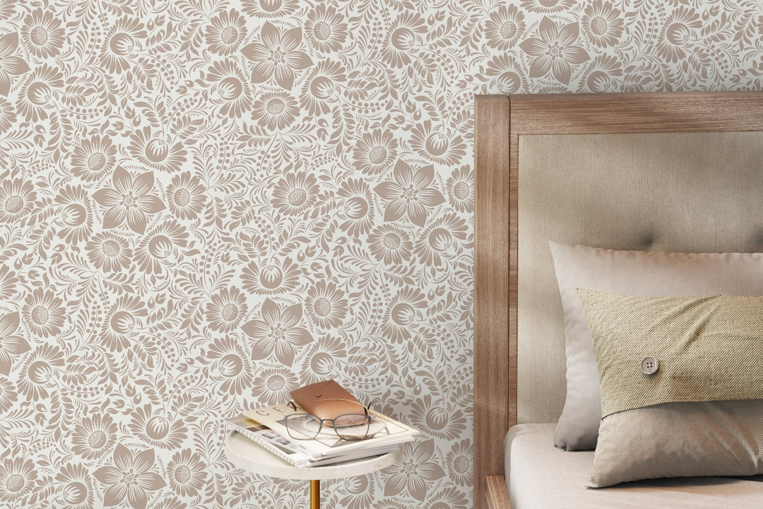 Elegant Floral Pattern Wallpaper - D069 - WallTrend