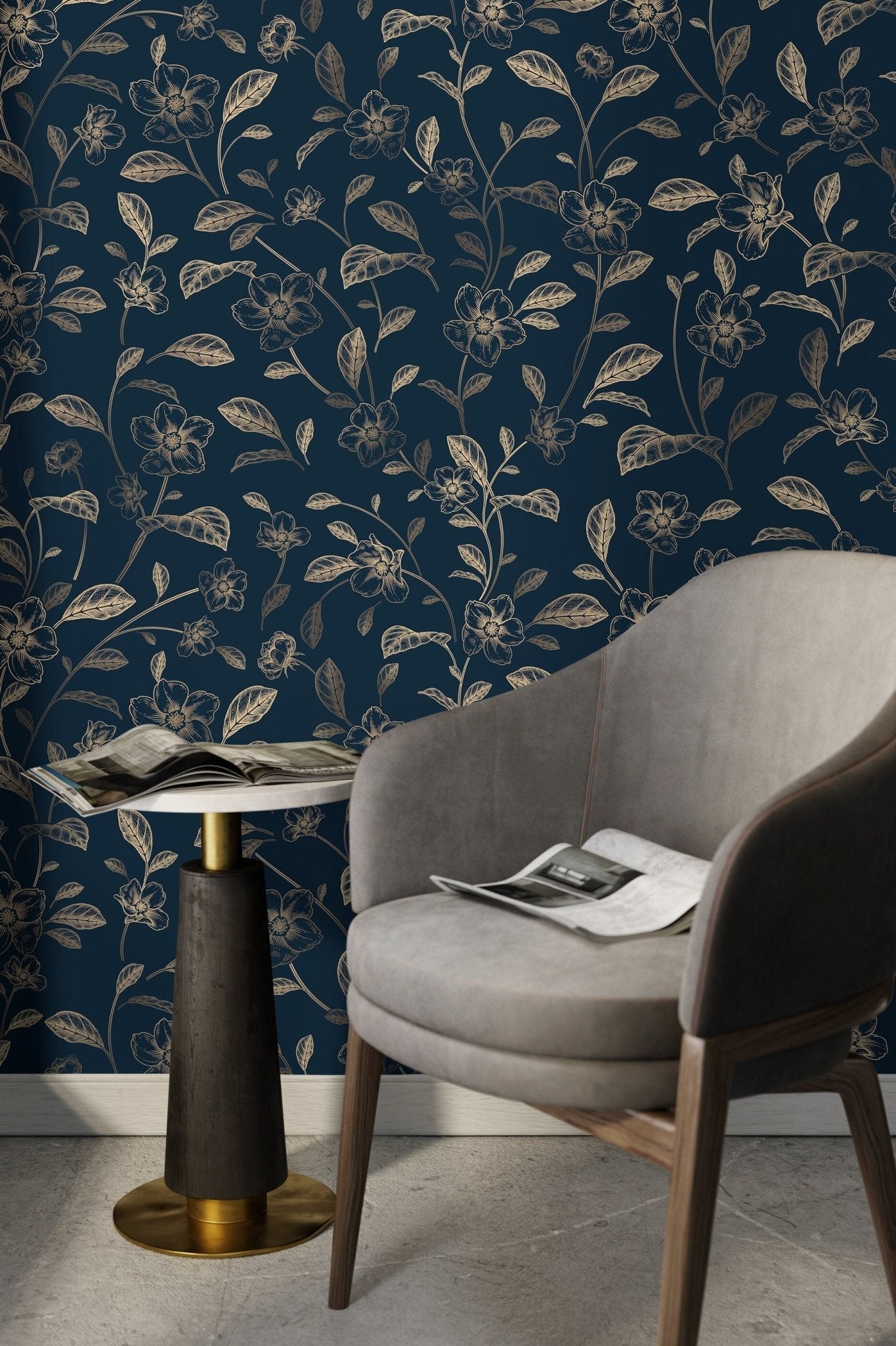 Elegant Floral Patterns Wallpaper - C719 - WallTrend