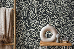 Elegant Floral Swirl Wallpaper - D158 - WallTrend