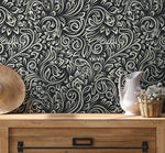 Elegant Floral Swirl Wallpaper - D158 - WallTrend