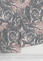 Elegant Floral Swirls Wallpaper - D524 - WallTrend