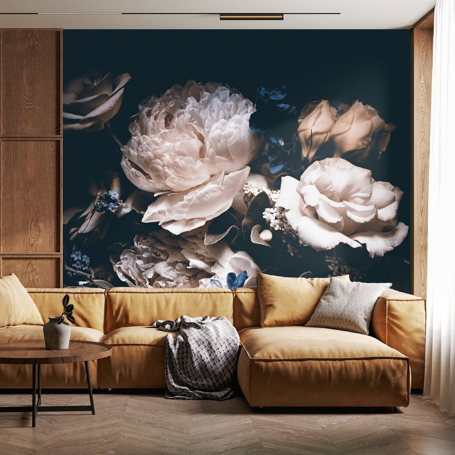 Elegant Floral Symphony Wallpaper - A344 - WallTrend
