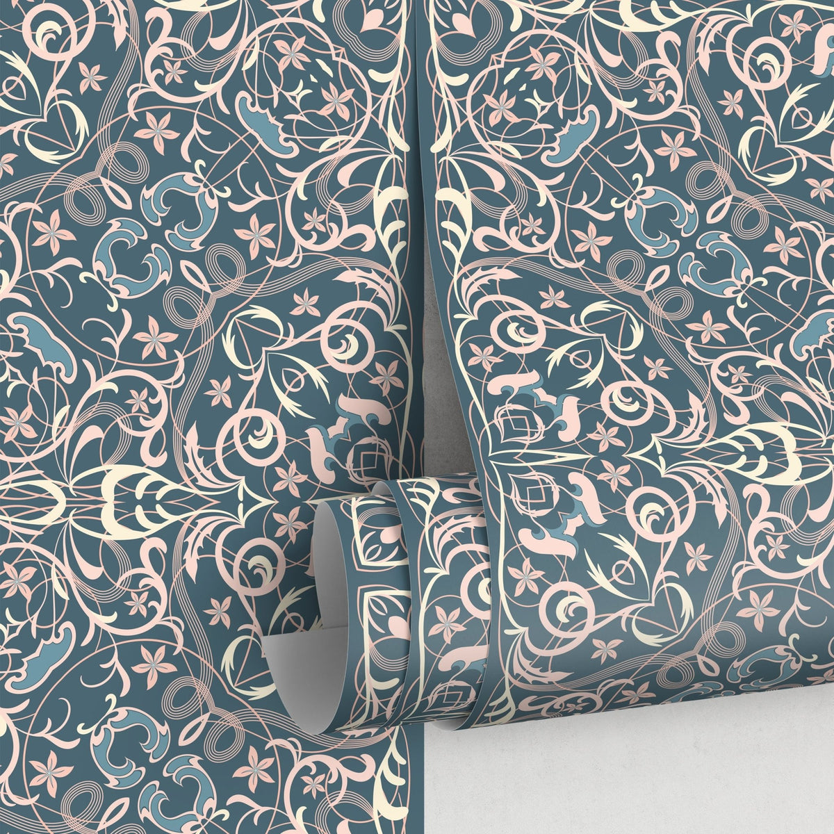 Elegant Floral Symphony Wallpaper - A586 - WallTrend