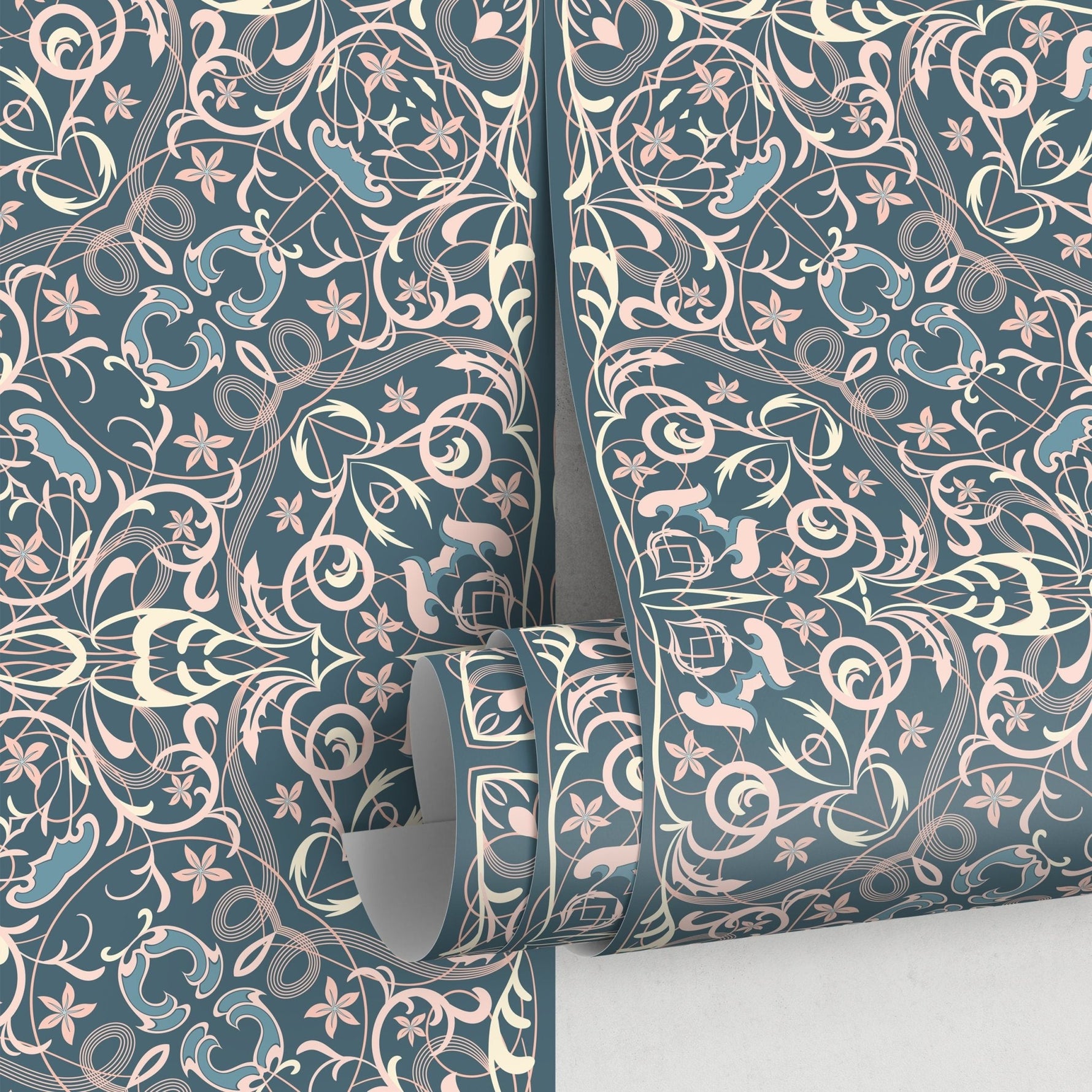 Elegant Floral Symphony Wallpaper - A586 - WallTrend