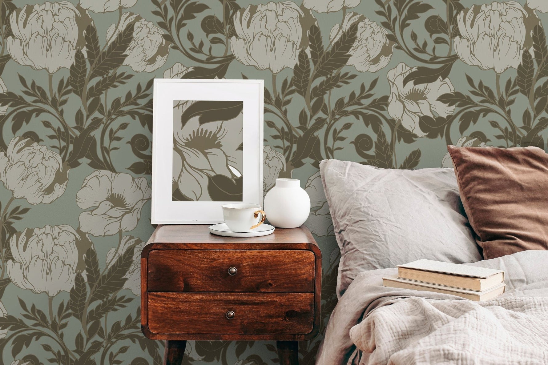 Elegant Floral Symphony Wallpaper - C291 - WallTrend