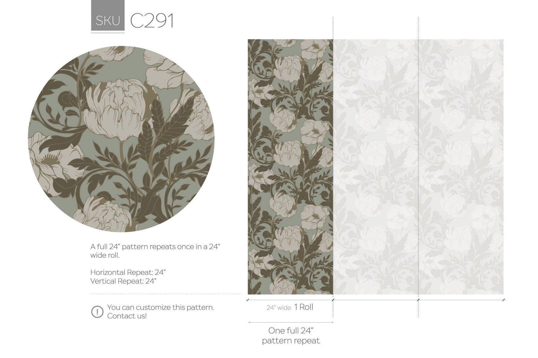 Elegant Floral Symphony Wallpaper - C291 - WallTrend
