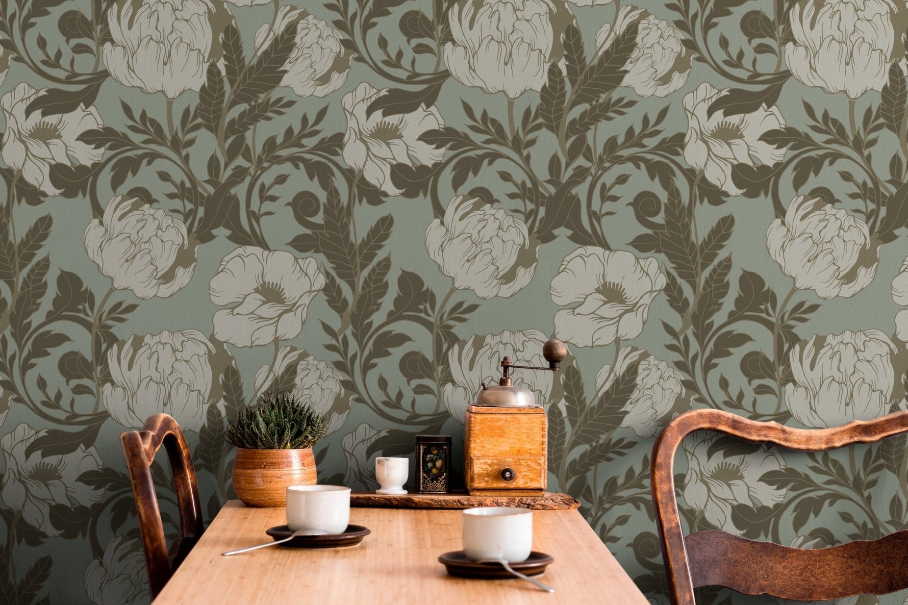 Elegant Floral Symphony Wallpaper - C291 - WallTrend