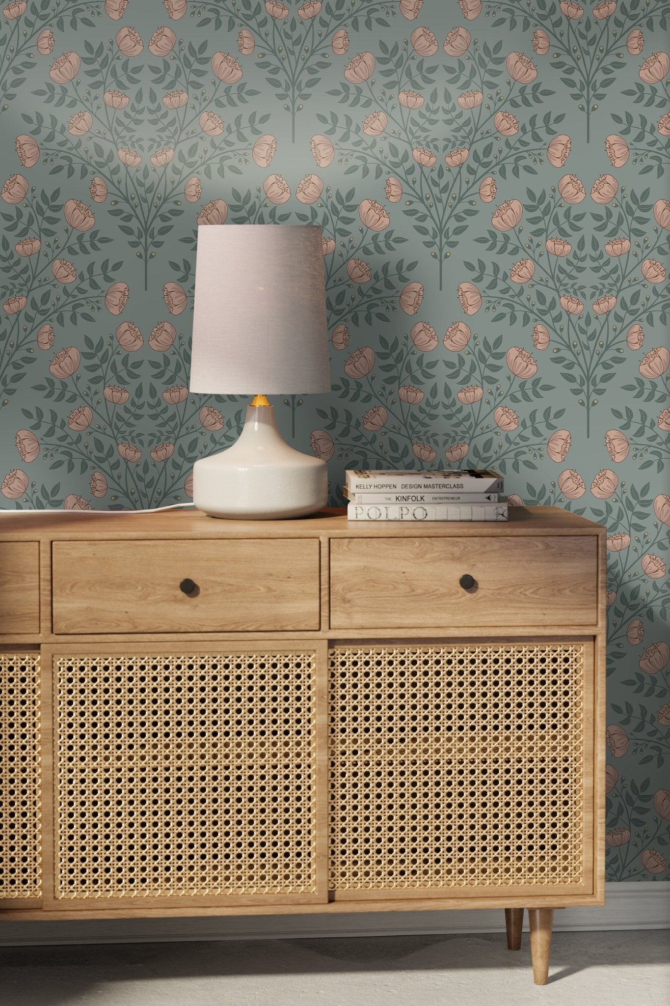 Elegant Floral Symphony Wallpaper - D037 - WallTrend