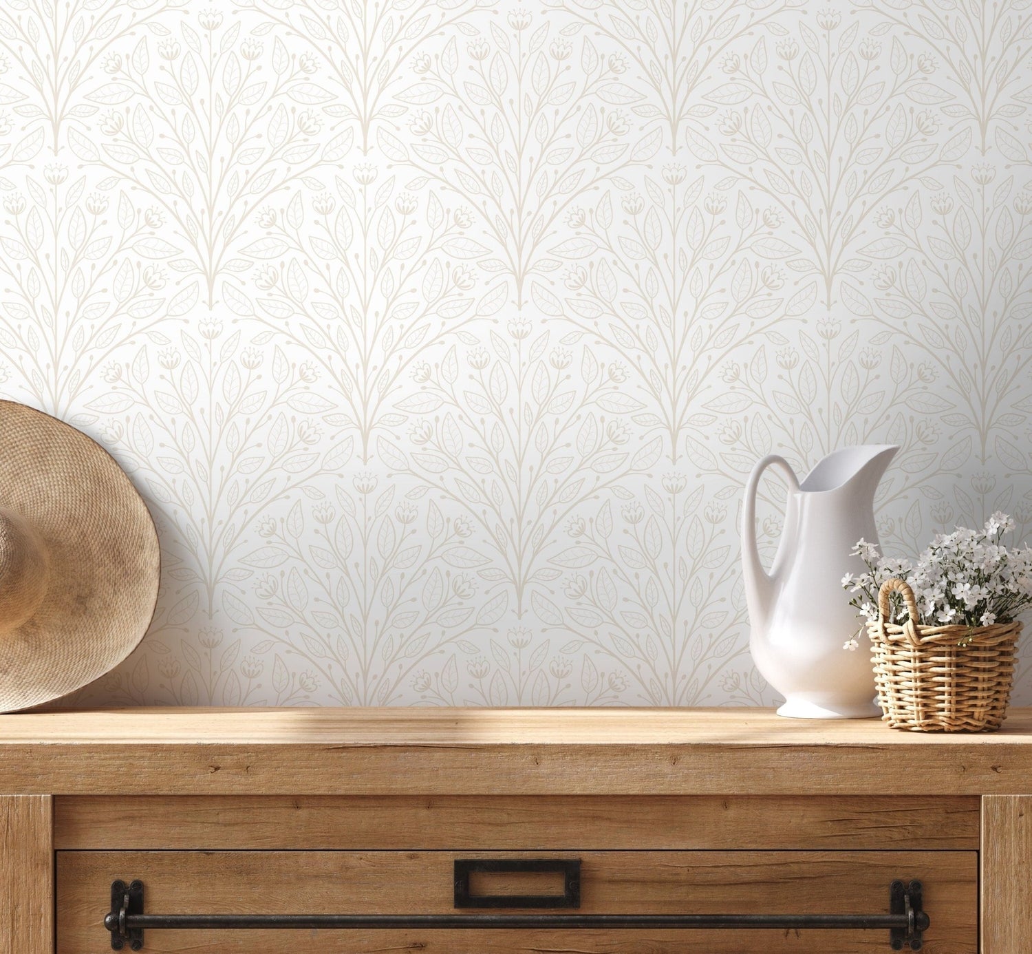 Elegant Floral Symphony Wallpaper - D042 - WallTrend
