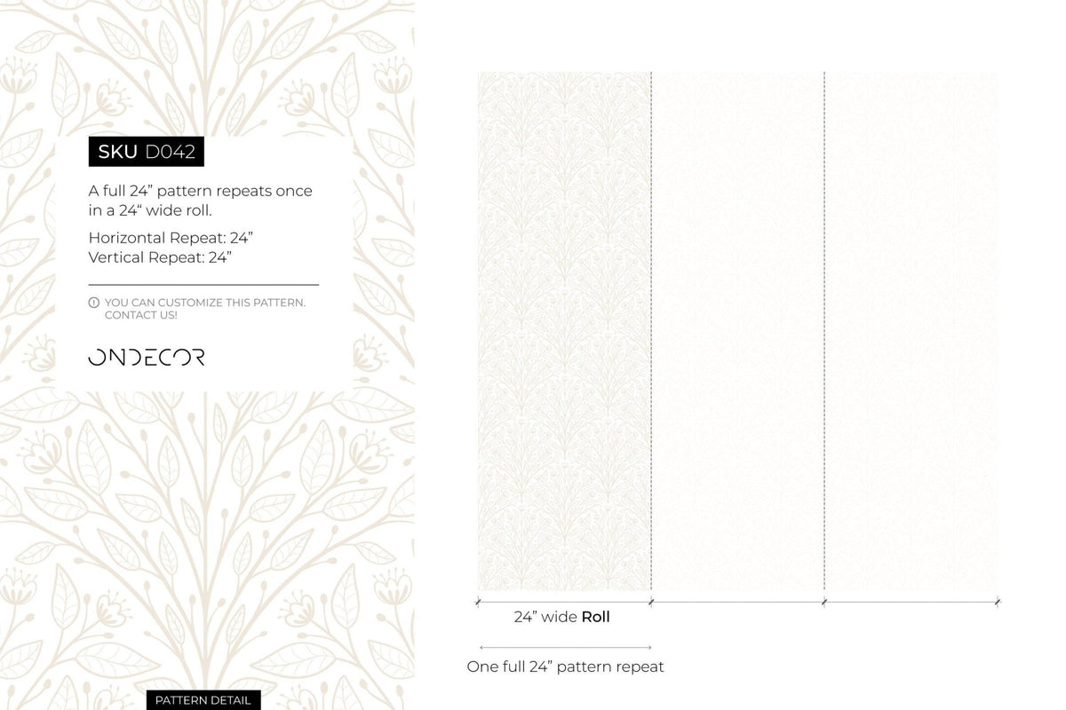 Elegant Floral Symphony Wallpaper - D042 - WallTrend