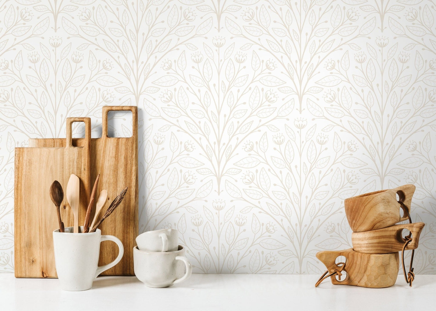 Elegant Floral Symphony Wallpaper - D042 - WallTrend