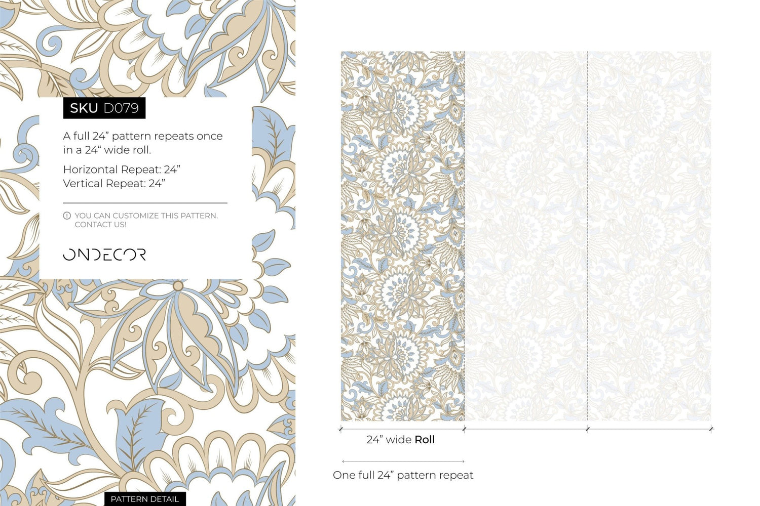 Elegant Floral Symphony Wallpaper - D079 - WallTrend