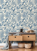 Elegant Floral Symphony Wallpaper - D087 - WallTrend