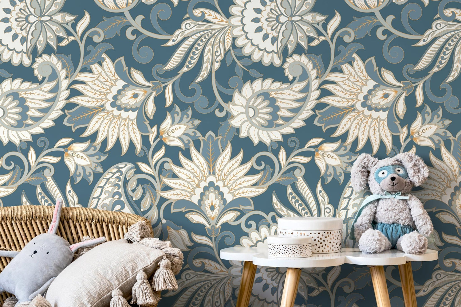 Elegant Floral Symphony Wallpaper - D091 - WallTrend