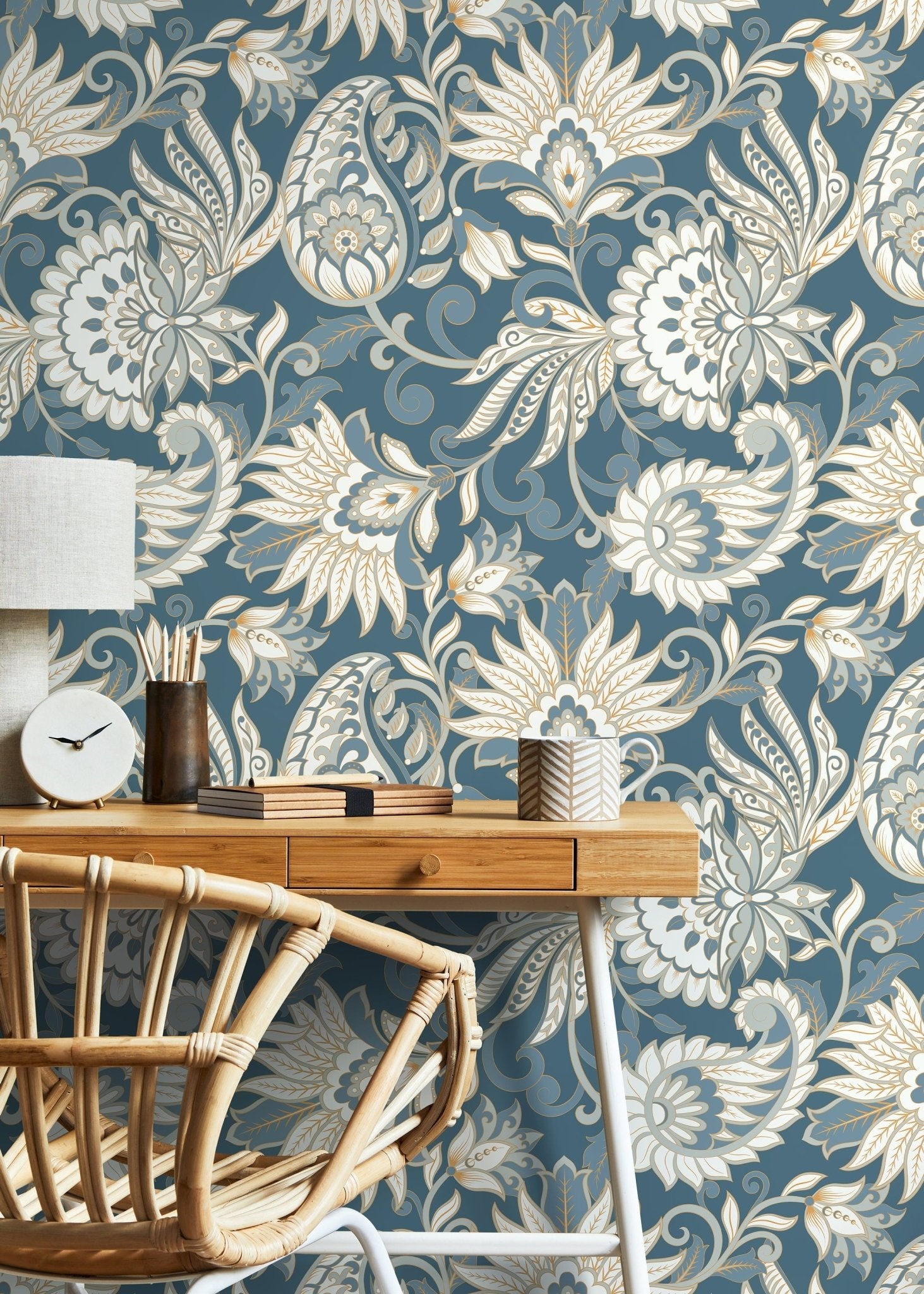 Elegant Floral Symphony Wallpaper - D091 - WallTrend