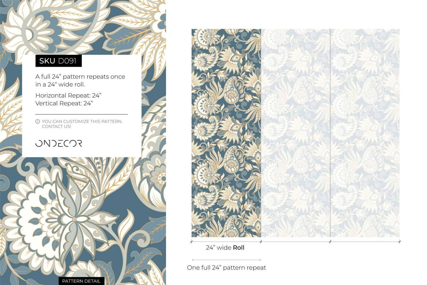 Elegant Floral Symphony Wallpaper - D091 - WallTrend