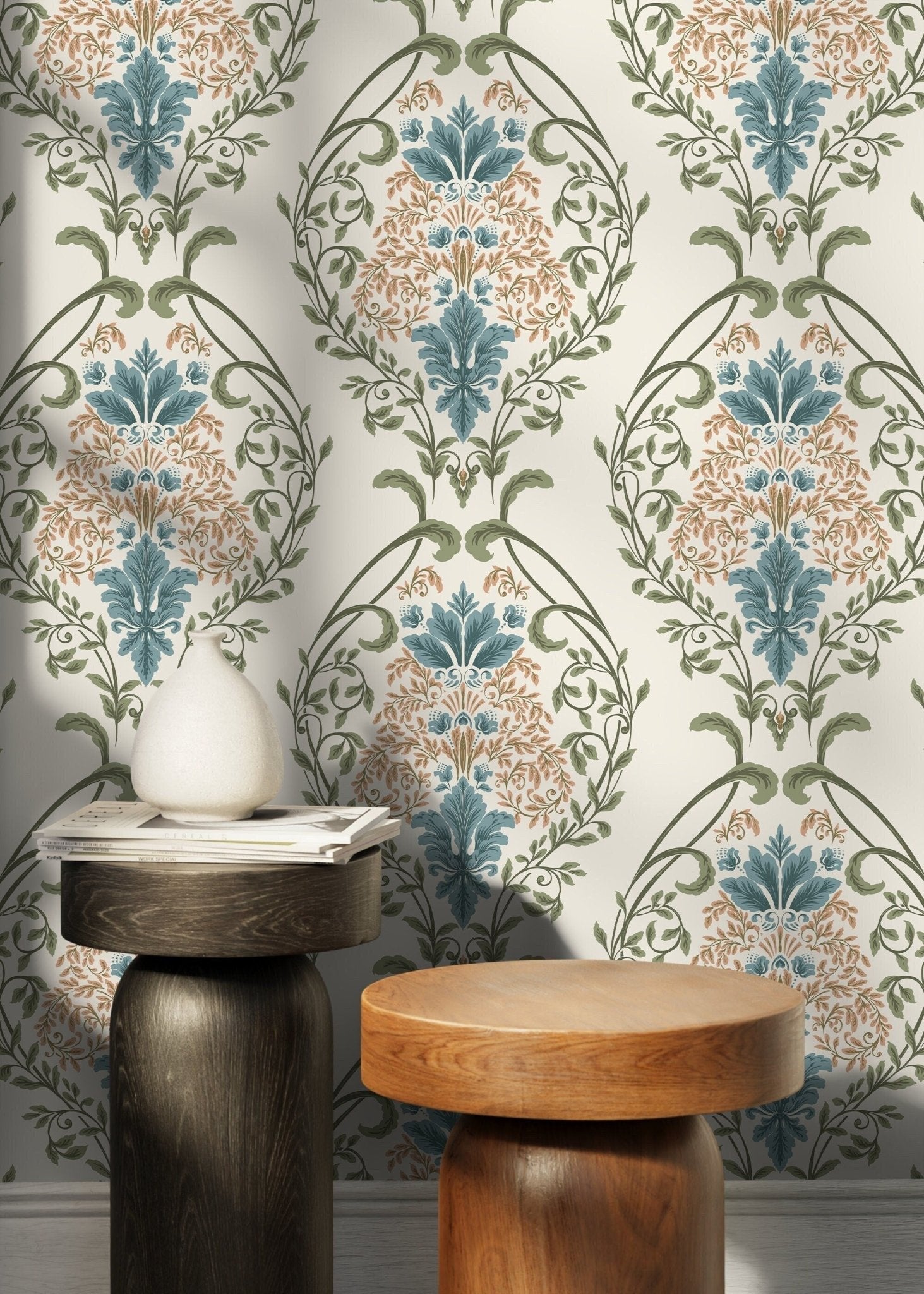 Elegant Floral Symphony Wallpaper - D220 - WallTrend
