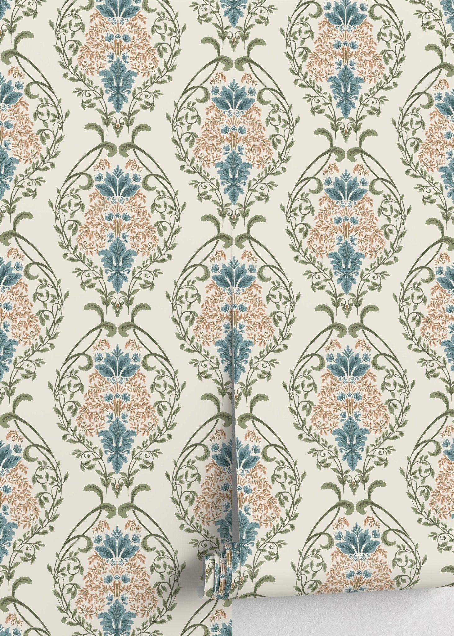 Elegant Floral Symphony Wallpaper - D220 - WallTrend