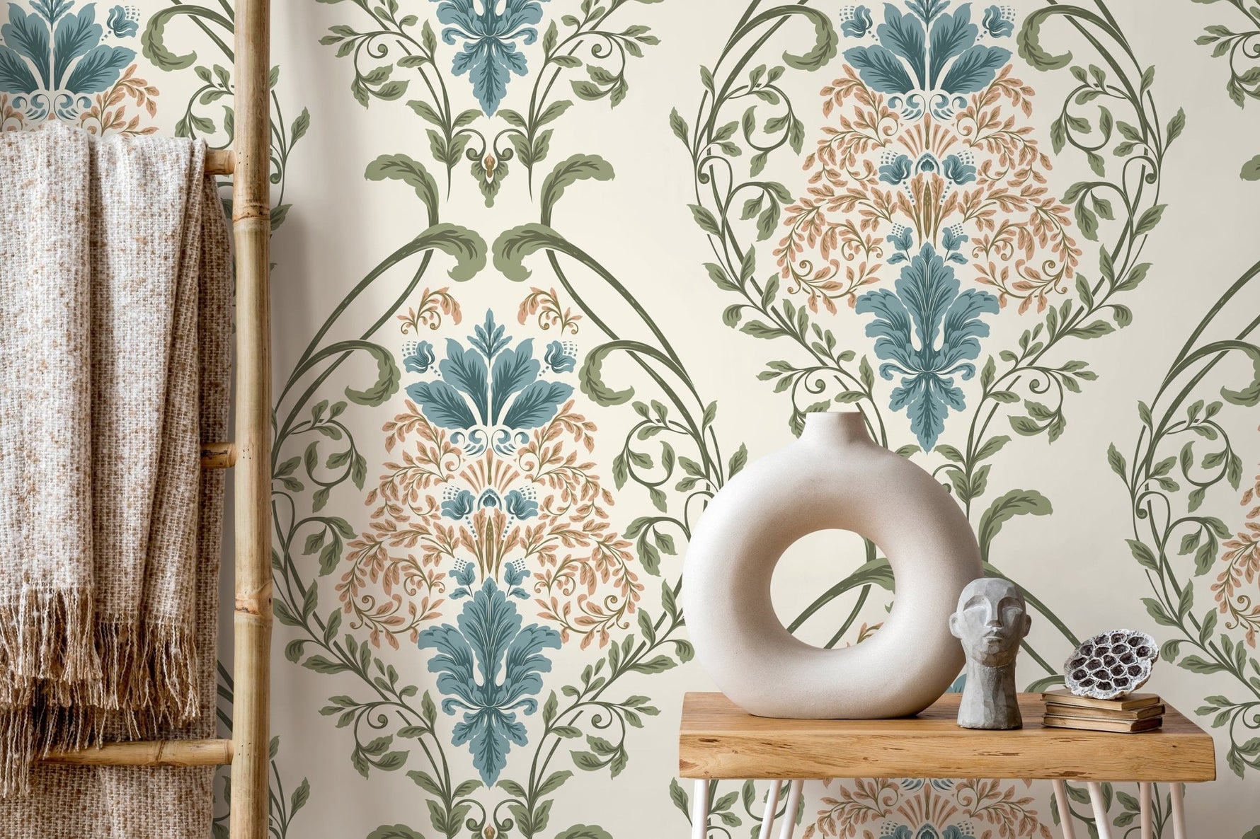 Elegant Floral Symphony Wallpaper - D220 - WallTrend