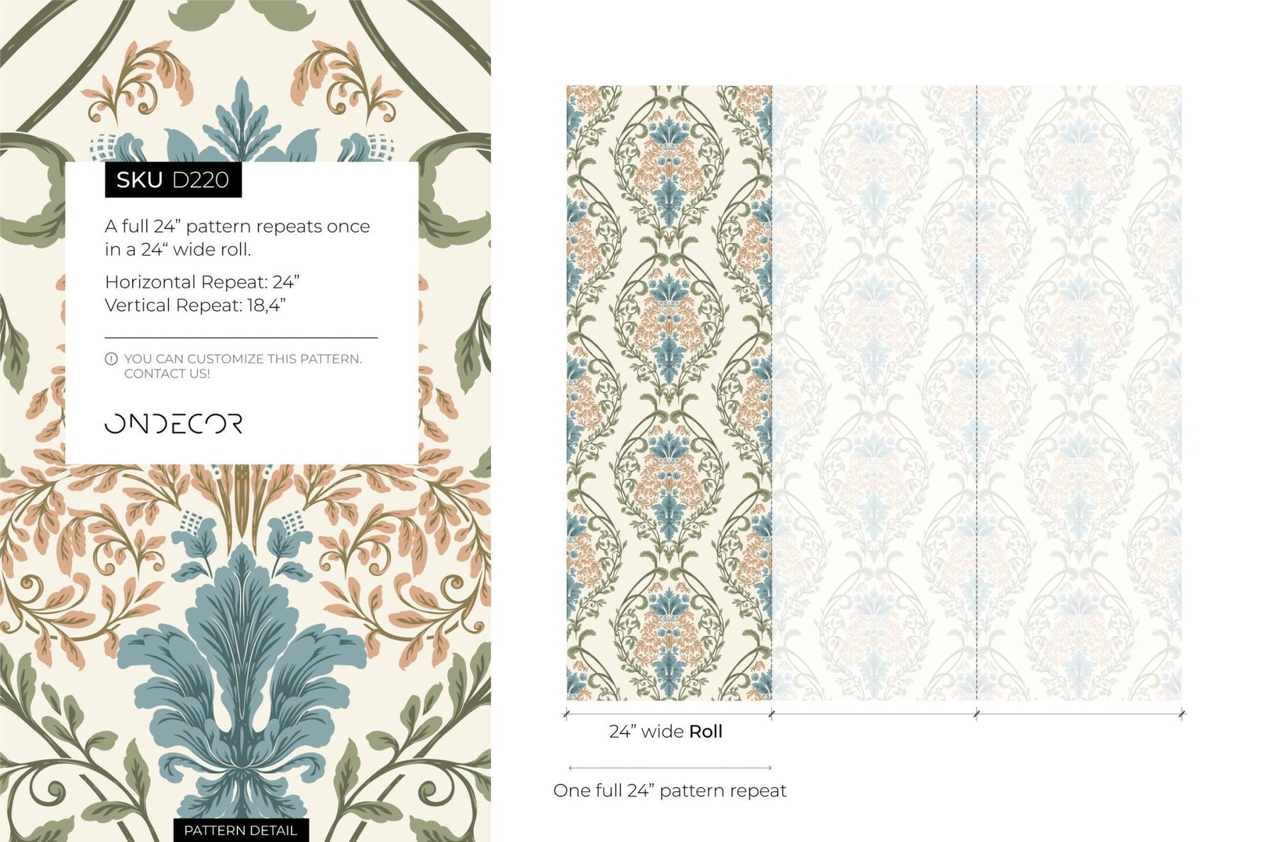 Elegant Floral Symphony Wallpaper - D220 - WallTrend
