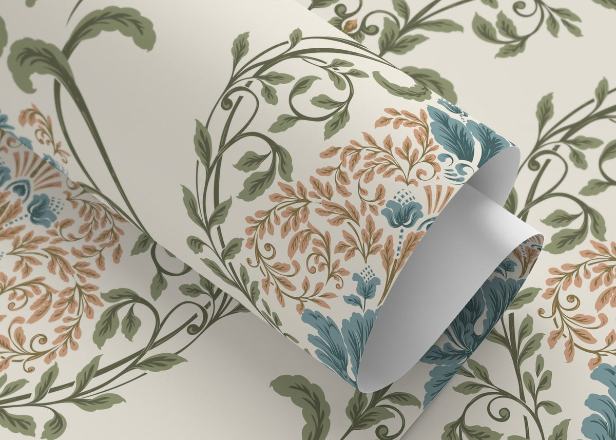 Elegant Floral Symphony Wallpaper - D220 - WallTrend