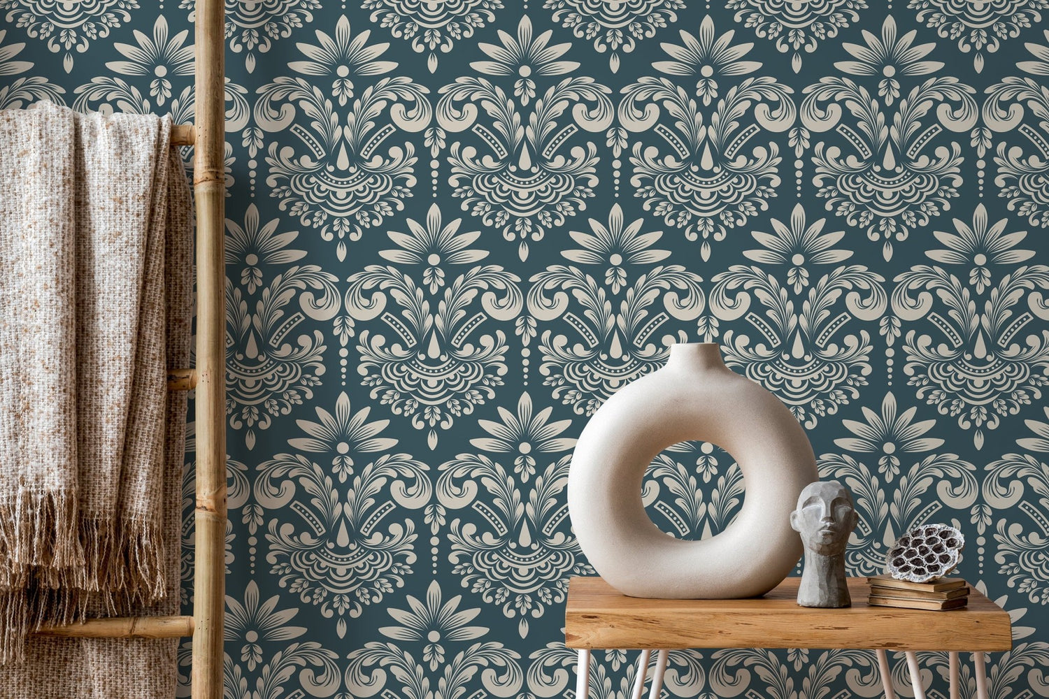 Elegant Floral Symphony Wallpaper - D252 - WallTrend