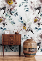 Elegant Floral Watercolor Wallpaper - B219 - WallTrend