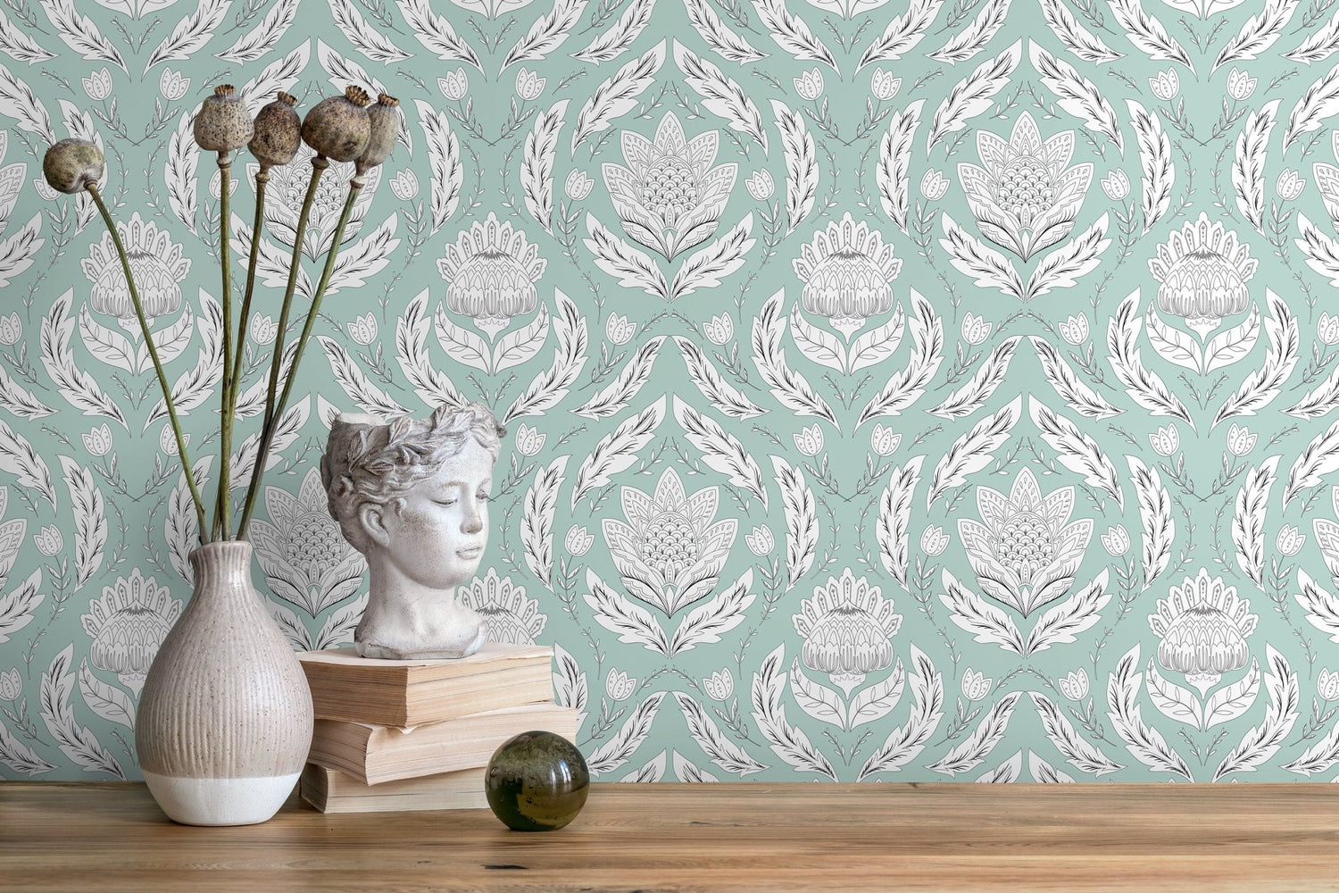 Elegant Florals Wallpaper - D060 - WallTrend