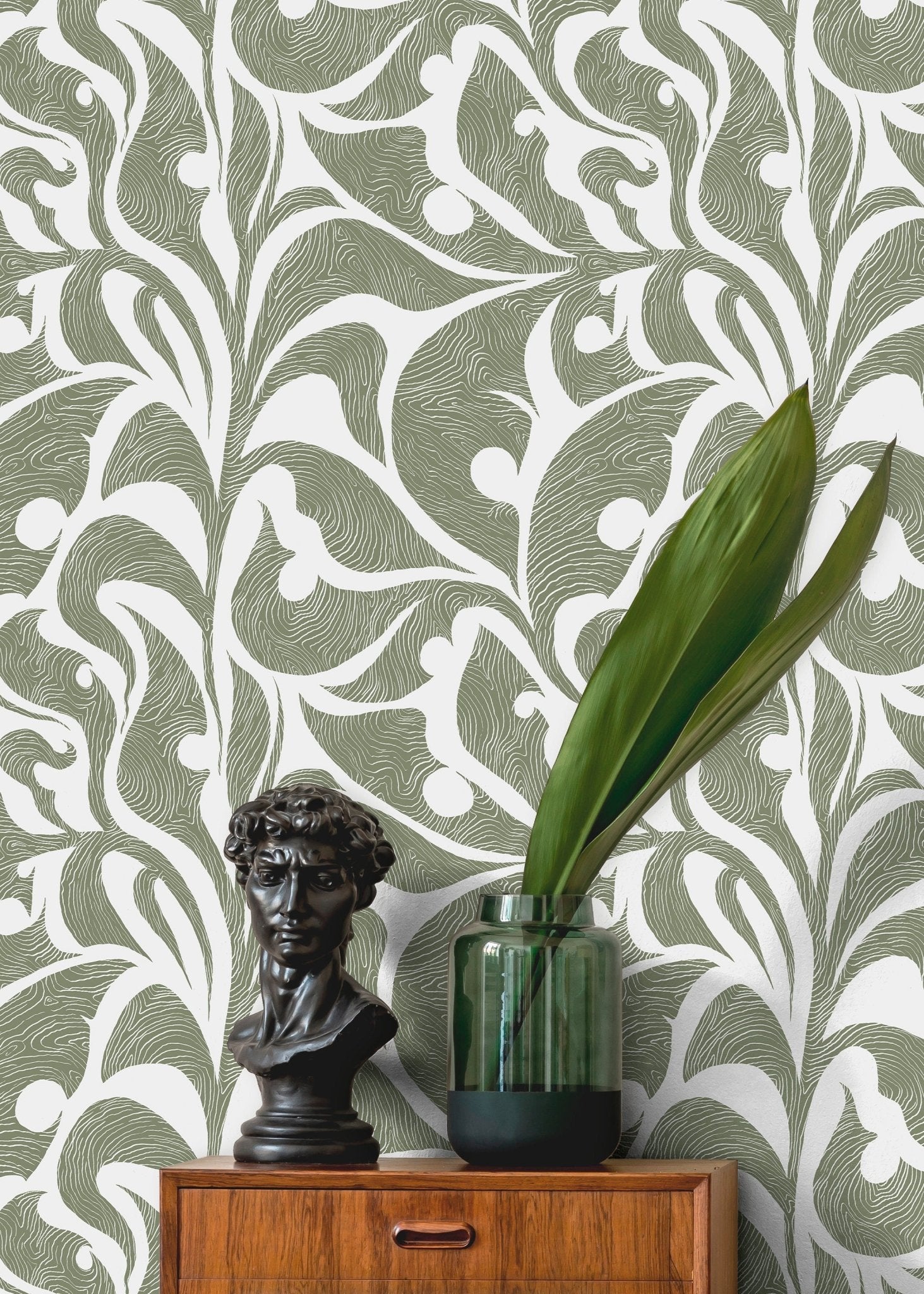 Elegant Foliage Wallpaper - C622 - WallTrend