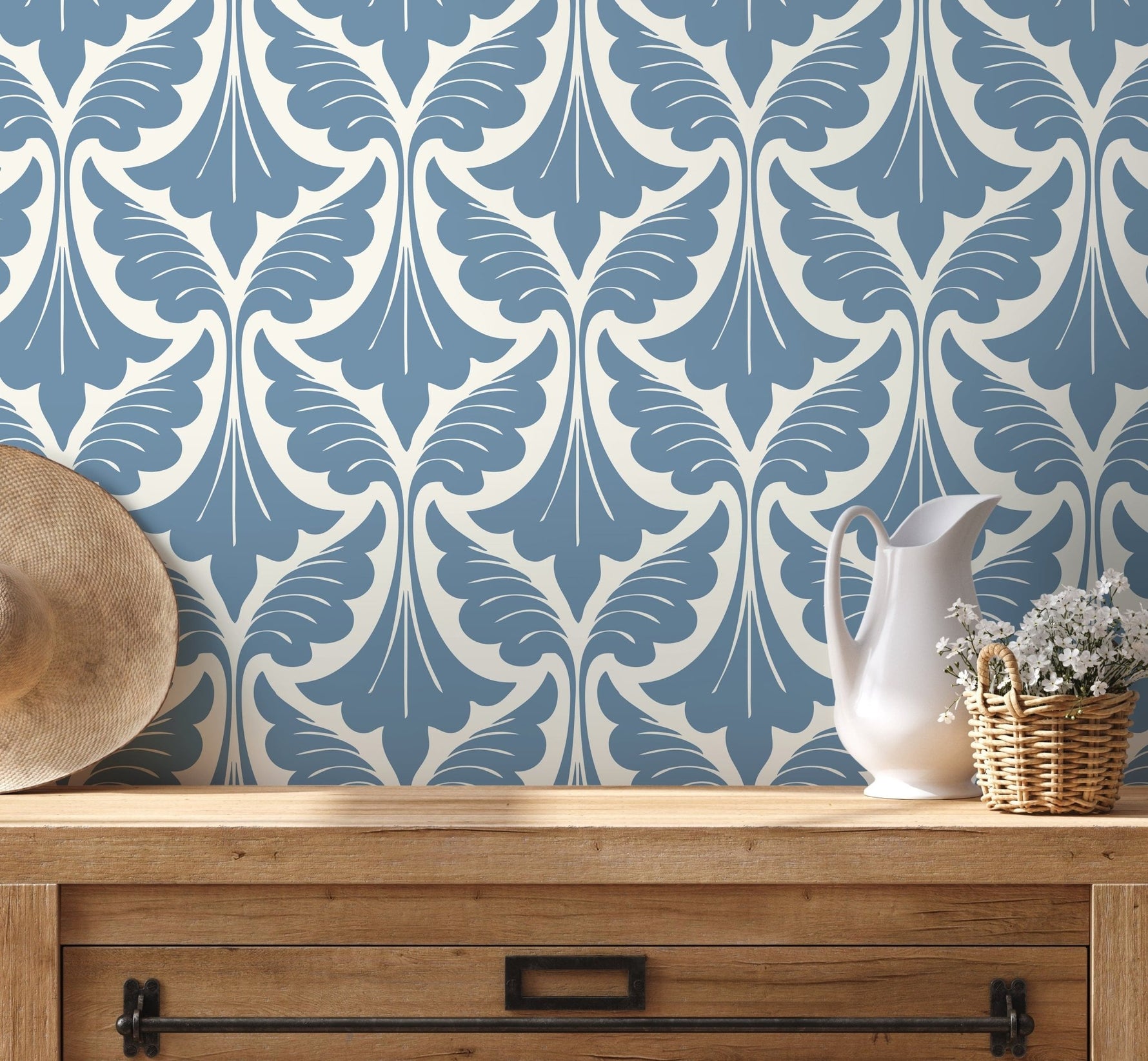 Elegant Foliage Wallpaper - D189 - WallTrend