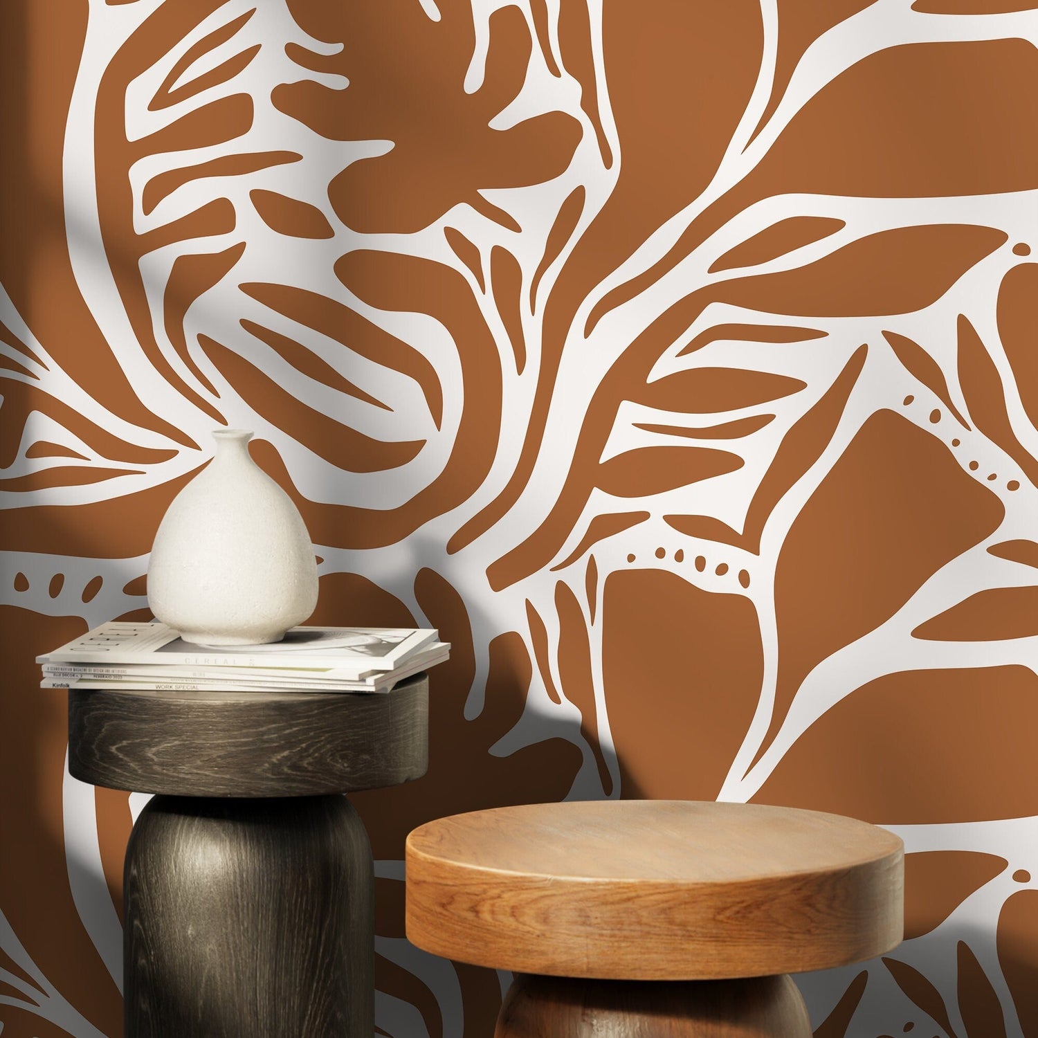 Elegant Foliage Wallpaper - D641 - WallTrend
