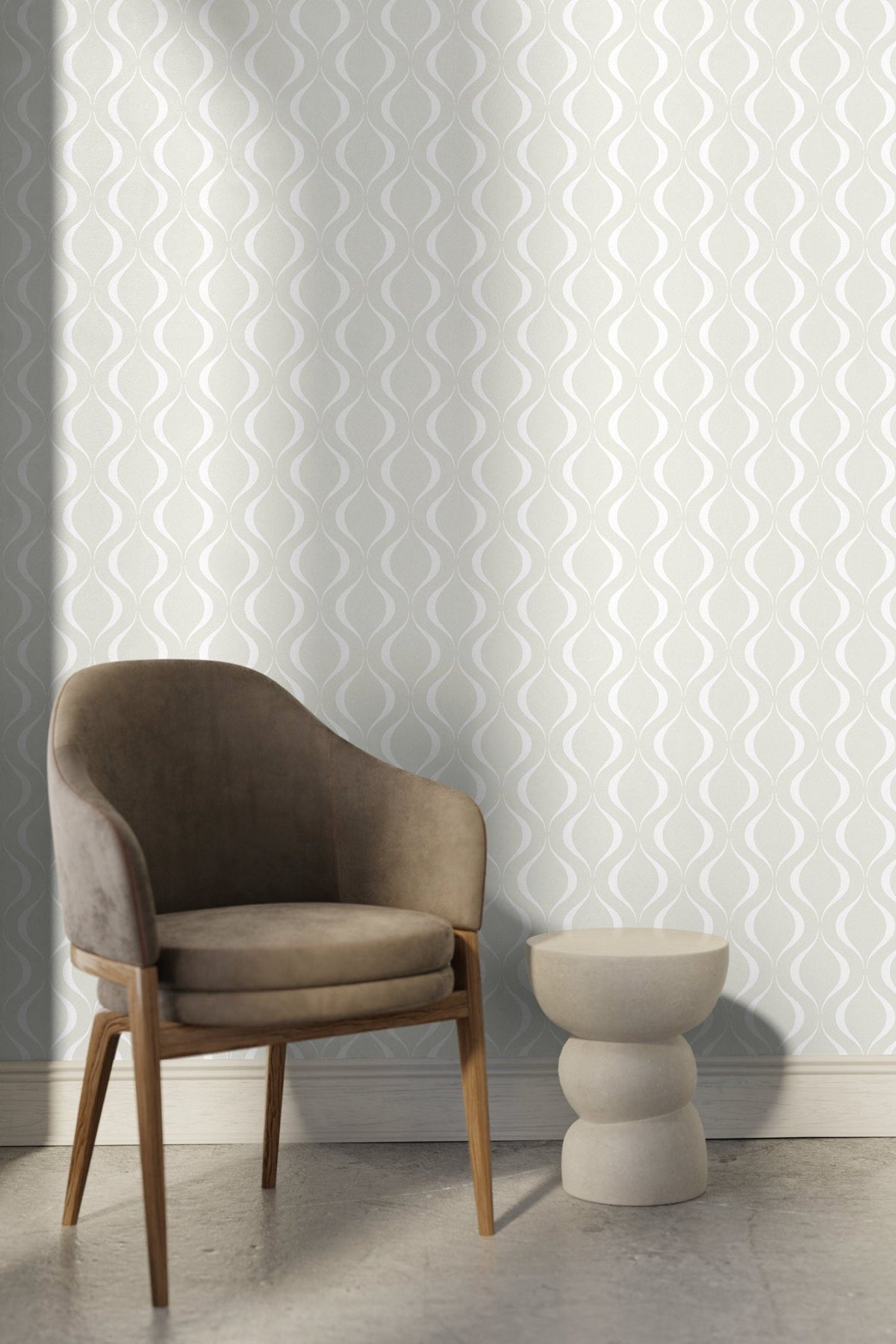 Elegant Geometric Curves Wallpaper - C564 - WallTrend
