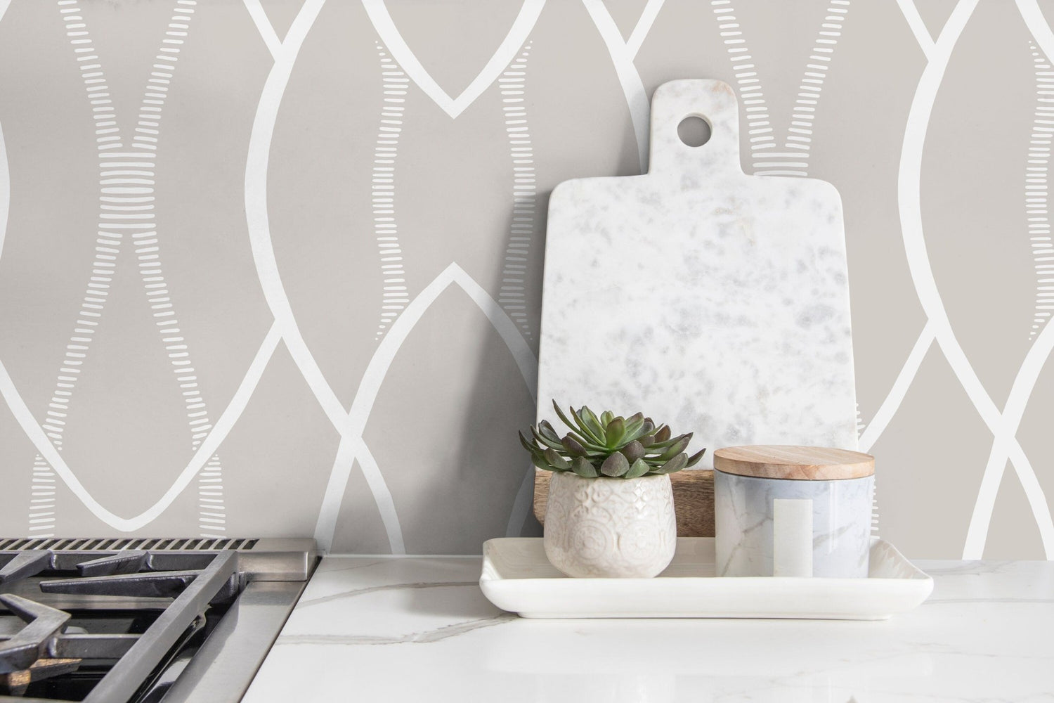Elegant Geometric Curves Wallpaper - C890 - WallTrend
