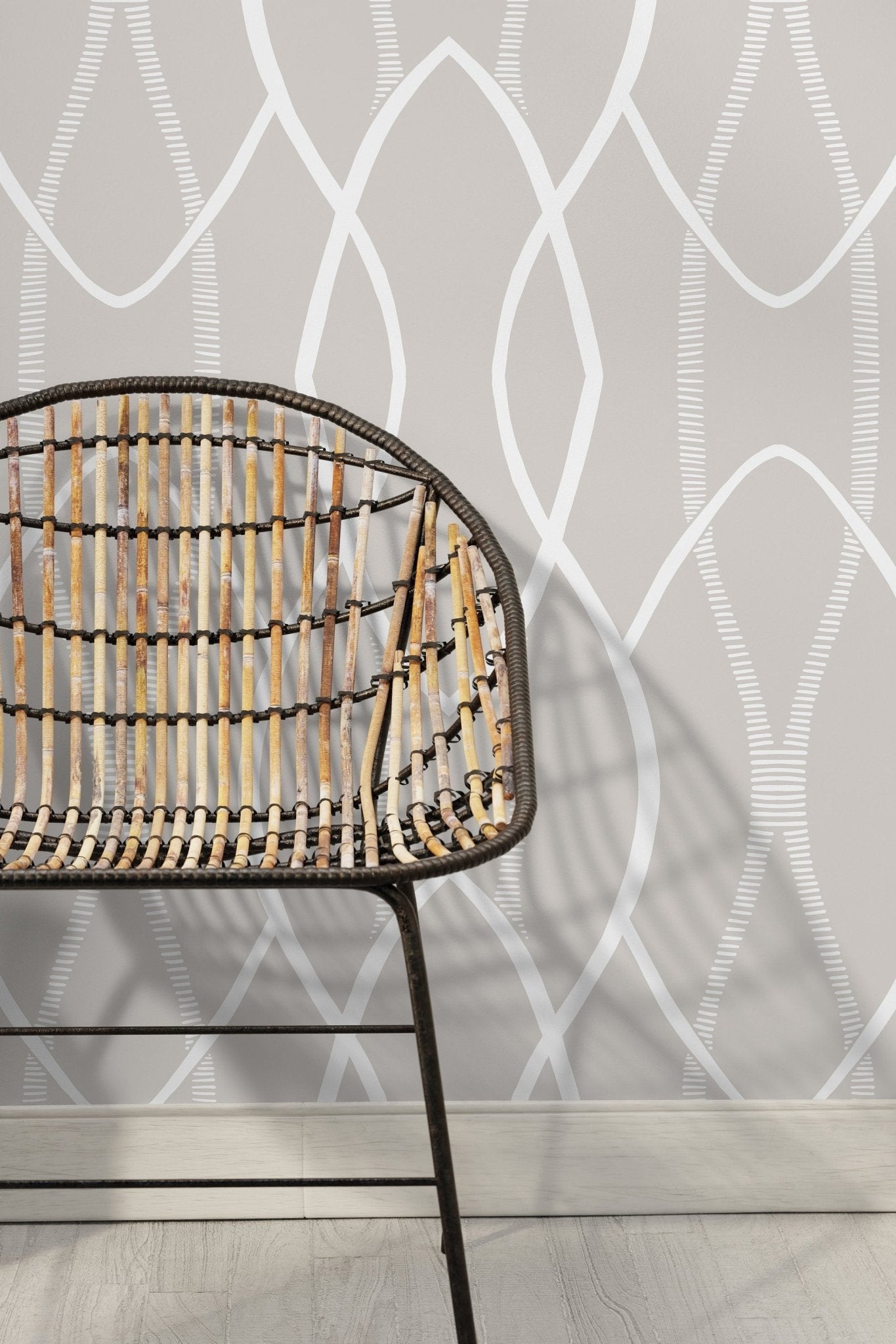 Elegant Geometric Curves Wallpaper - C890 - WallTrend
