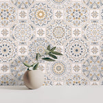 Elegant Geometric Floral Wallpaper - B872 - WallTrend