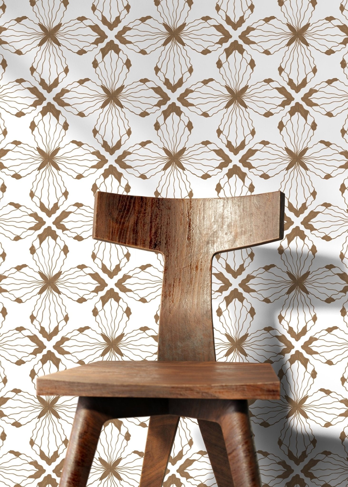 Elegant Geometric Floral Wallpaper - C935 - WallTrend