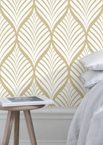 Elegant Geometric Leaves Wallpaper - C775 - WallTrend